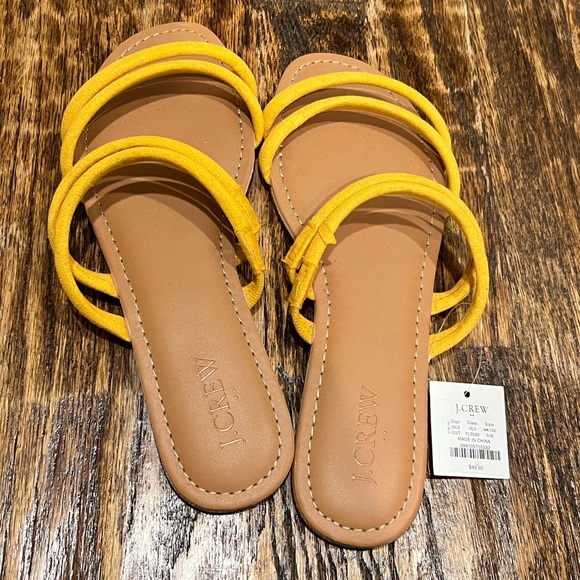 Sunshine yellow JCrew Factory sandals. NWT - Picture 1 of 3
